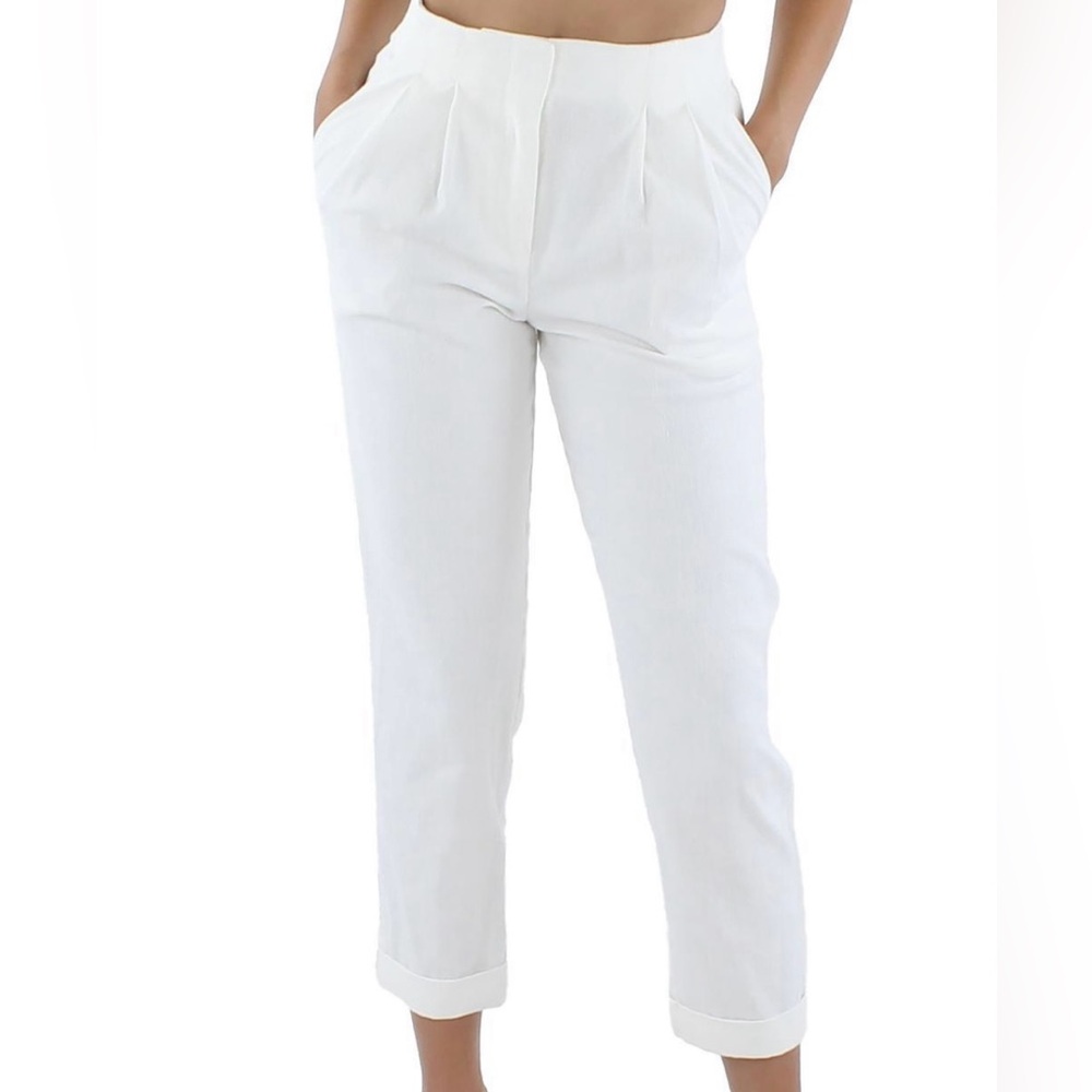 Jonathan Simkhai Pleated Textured Crop Pants